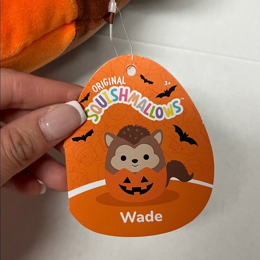 Squishmallows Wade Werewolf Halloween Pumpkin Plush 8” NWT Rare halloween Squad - Picture 10 of 13